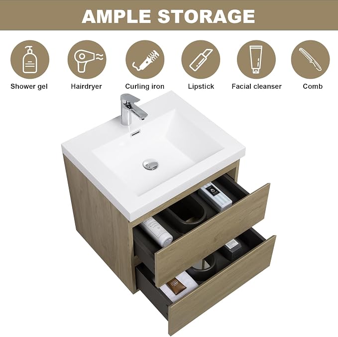 Floating Vanity Bathroom, 30 Inch Bathroom Vanity - Image 5