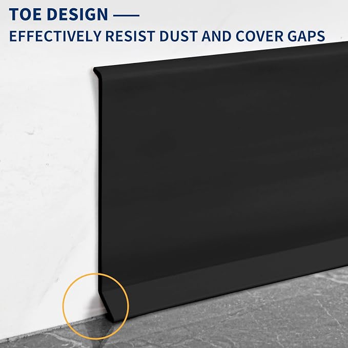 Flexible Baseboard Molding Trim 4 Inch Self-Adhesive Vinyl Wall Base Peel and - Image 4