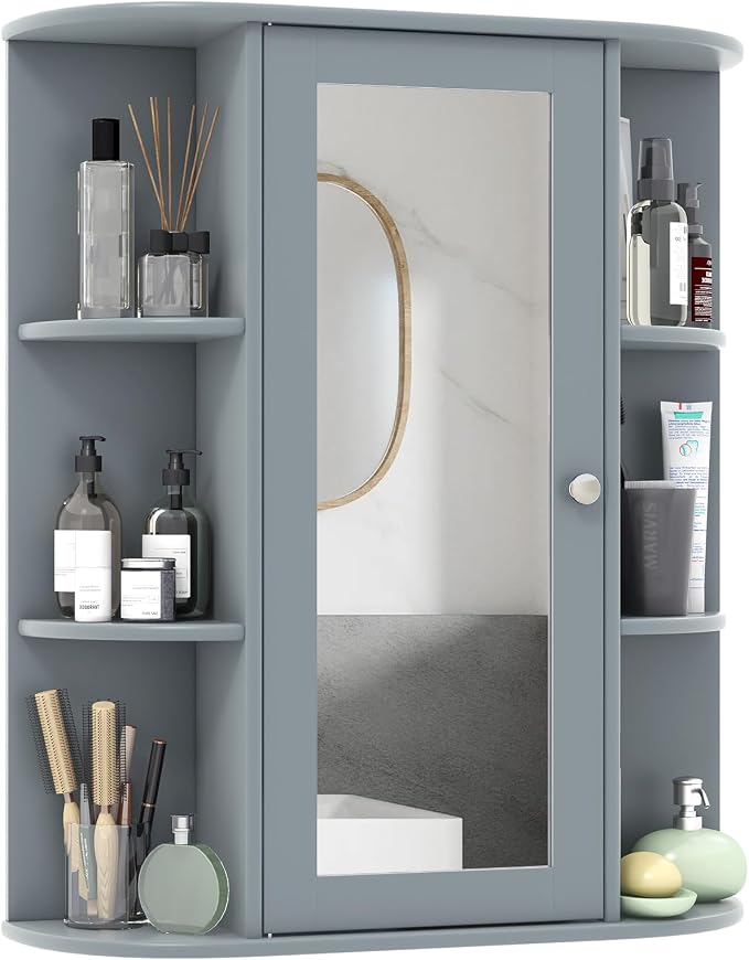 Tangkula Bathroom Medicine Cabinet, Wall Mounted Storage Cabinet by TANGKULA