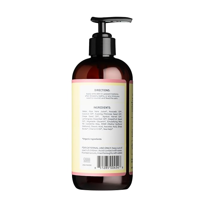 Aleavia Grapefruit Lemongrass Prebiotic Body Lotion – Lightly Scented, - Image 3