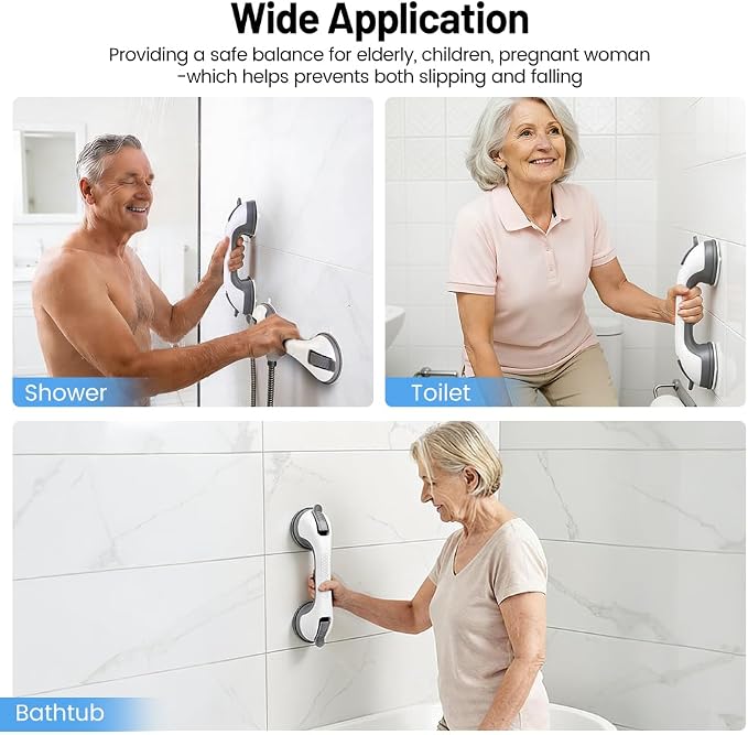 2 Pack Grab Bars for Shower Handle, Elderly Assistance Products, Seniors - Image 9