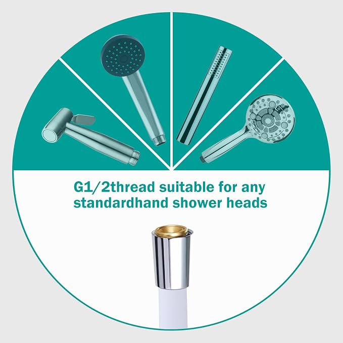 Ultra-Soft Silicone Shower Hose 59 Inches - Image 4