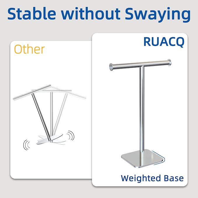 RUACQ Hand Towel Stand, Kitchen and Countertop Towel Holder 304 Stainless Steel - Image 3