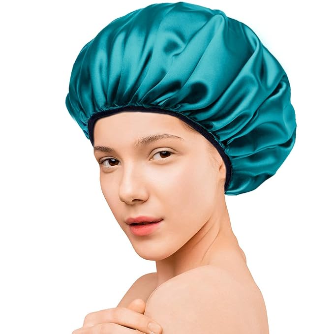 Aquior Shower Cap, Extra Large Triple Layer Bathing Cap - Image 4