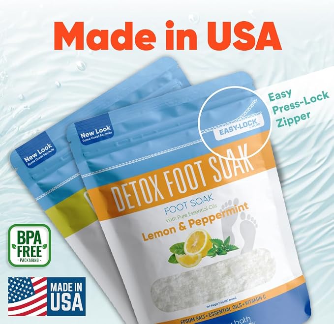 2 Pack Foot Soak Salts Bundle for DIY Foot Spa - Image 6