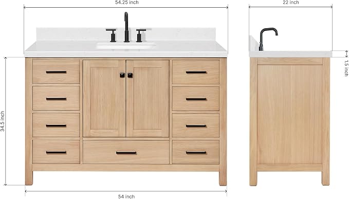 ARIEL 54'' Bathroom Vanity - Image 2