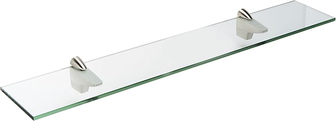 Spancraft Glass F-12x27-Brushed Steel Falcon Glass Shelf, Brushed Steel by Spancraft