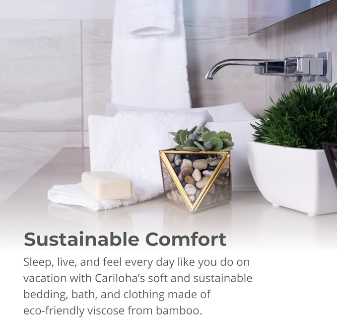 Cariloha Bath Towel | Ocean Mist |28"x54" | Turkish Cotton & Viscose Material - Image 5