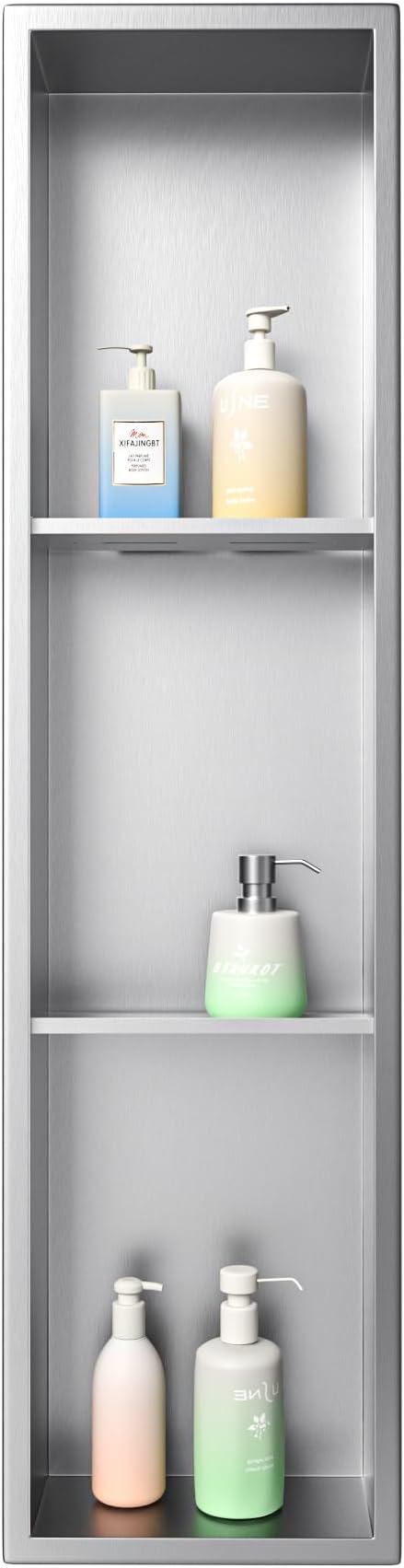 Stainless Steel Shower Niche 8"×36" - Image 6