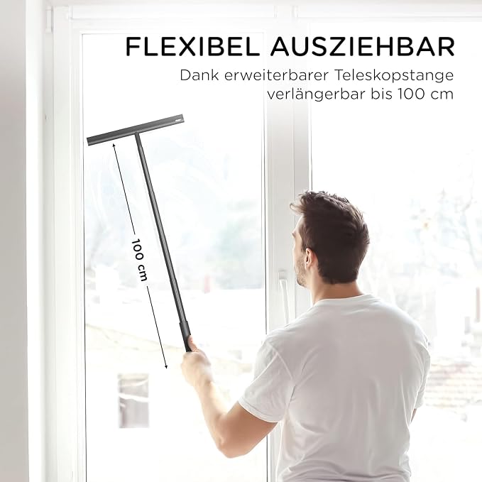 Extendable Shower Squeegee for Glass Doors, Shower Cubicle Squeegee Shower - Image 3