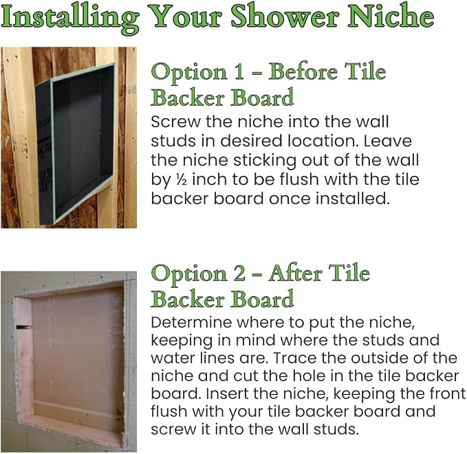Shower Niche Insert Tile Ready, Recessed Wall Niche, Shower Inserts Kit - Image 6