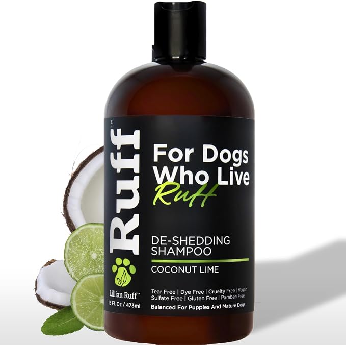 Ruff by Lillian Ruff Deshedding Dog Shampoo | Coconut Lime | Vitamin E by LillianRuff