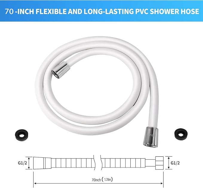 Extra Long Replacement Shower Hose Extension Handheld Shower Head Hose 70 - Image 2