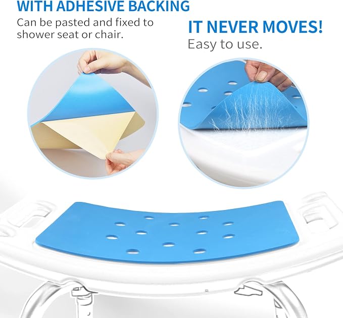 MINIVON Shower Chair Pad 9" x 14" Inch Bath Seat Cushion Anti Skid, Cover - Image 5