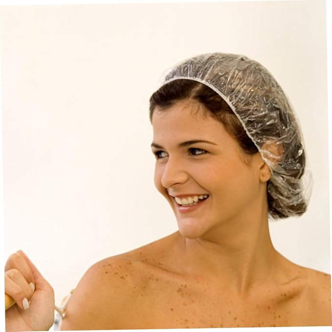 Shower Cap Disposable Bath Cap Elastic Hair Processing Plastic Caps - Image 8
