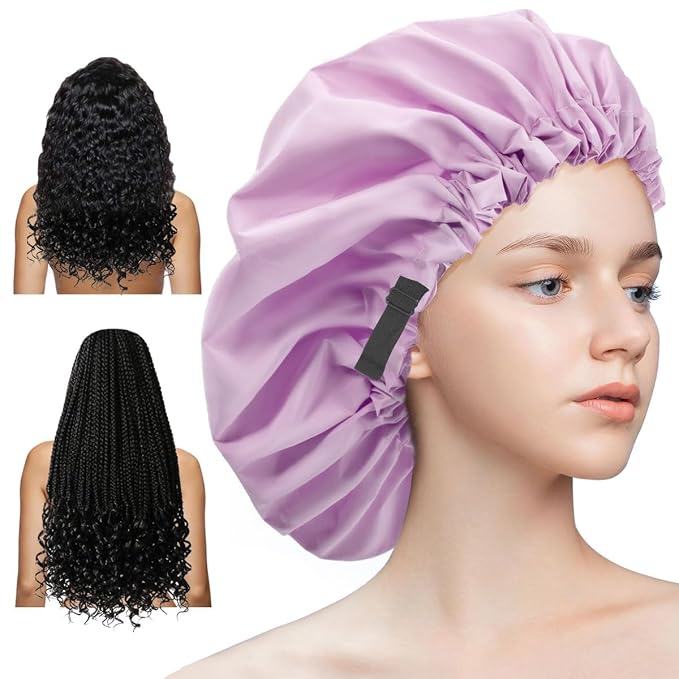 Aquior Shower Cap, Extra Adjustable Shower Caps by Aquior