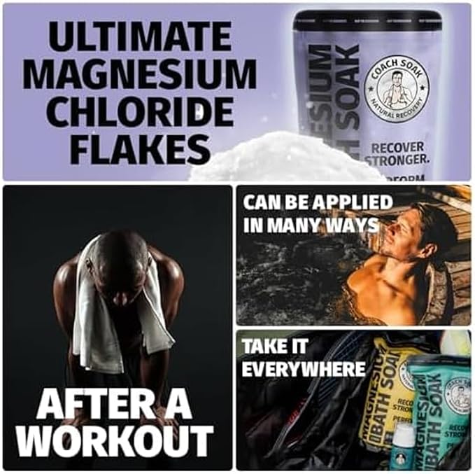 3 Pack Bundle: Coach Soak Recovery Bath Soak, Epsom Salt Bulk - Image 5