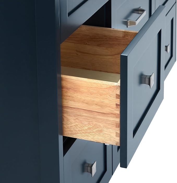 ARIEL Monroe 48 inch Bathroom Vanity Without Sink in Midnight Blue, Bathroom - Image 6