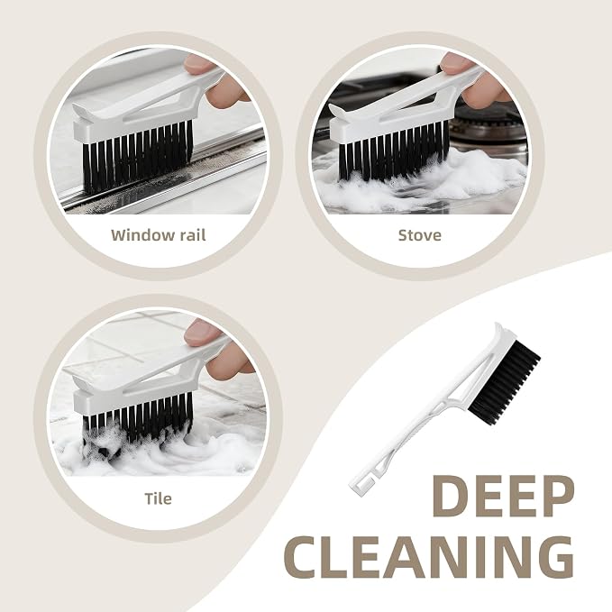 Grout Cleaner Brush V Shape, Stiff Grout Cleaning Brushes - Image 5