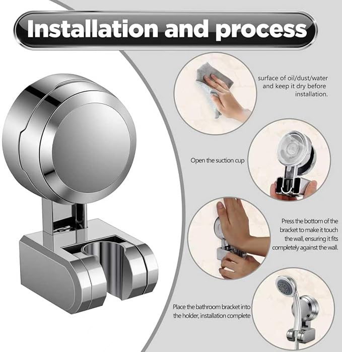 Shower Head Holder，Adjustable Shower Head Holder Suction - Image 7