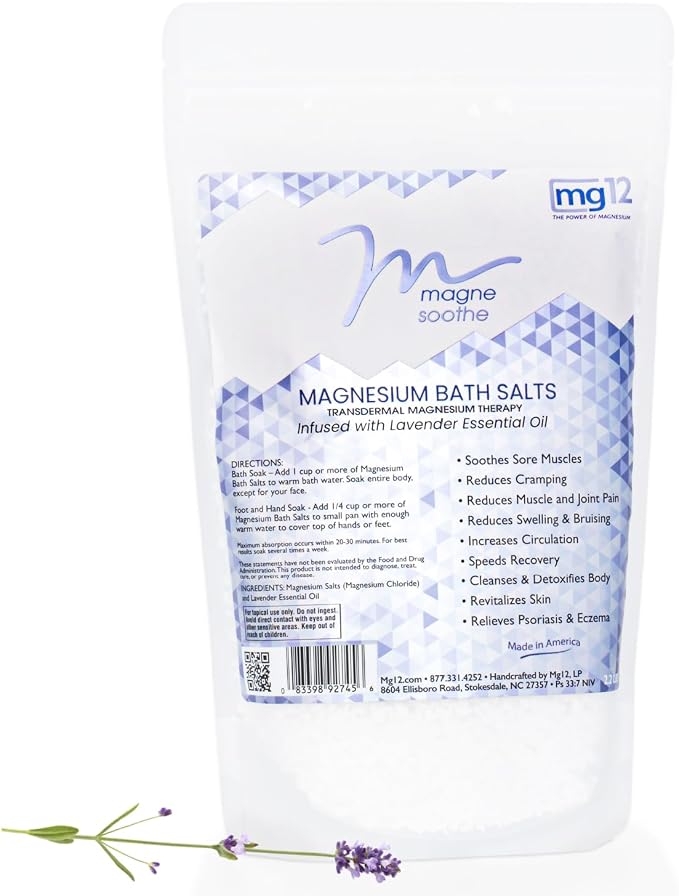 2.2lb MagneSoothe Lavender Magnesium Bath Salt by MG12ThePowerofMagnesium