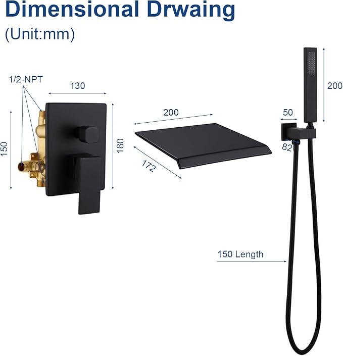 Taplong Wall Mount Tub Faucet - Image 6