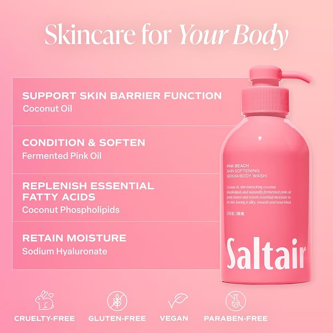 Saltair Body Wash, Cruelty-Free, Paraben-Free. 2x 17oz Pump Bottles - Image 3