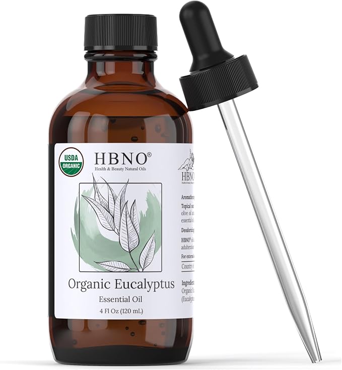 HBNO California Bottled Organic Eucalyptus Essential Oil by HBNO