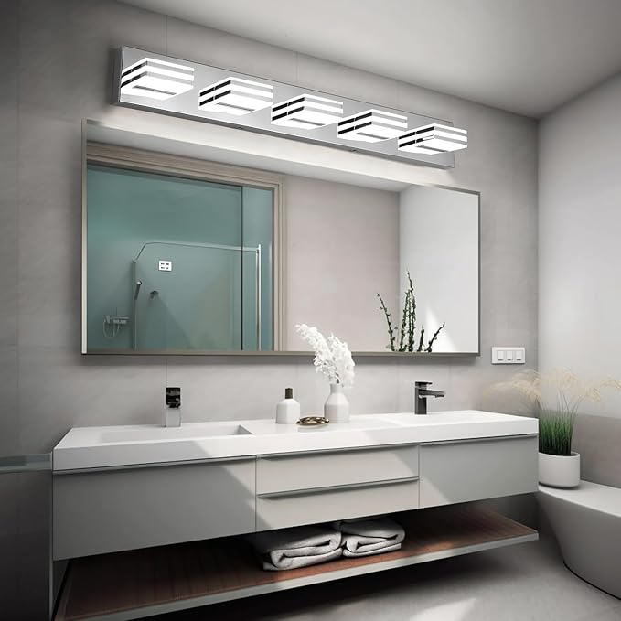 LED Vanity Lighting 30W Lights for Mirror 5 Light Bath Wall Lamps 34 Inch - Image 5