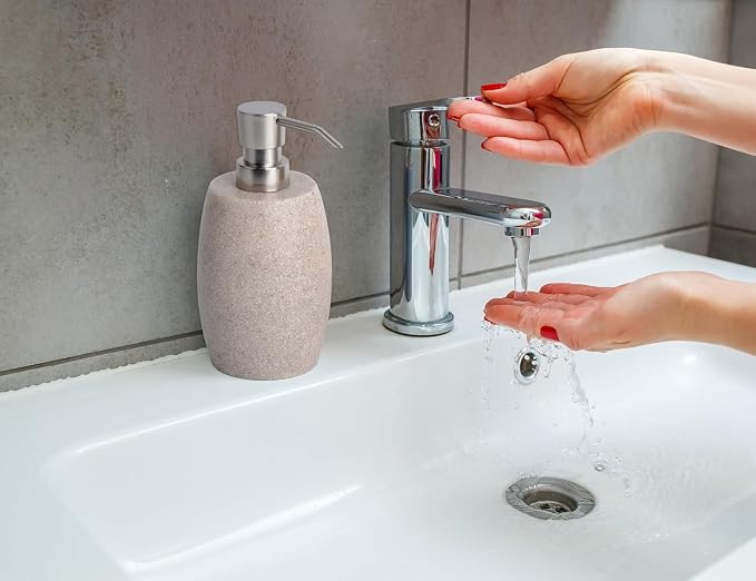 Sandstone Textured Resin Soap Dispenser - Image 6