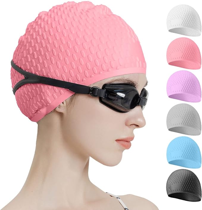 Tripsky Silicone Swim Cap, Comfortable Bathing Cap Ideal by Tripsky