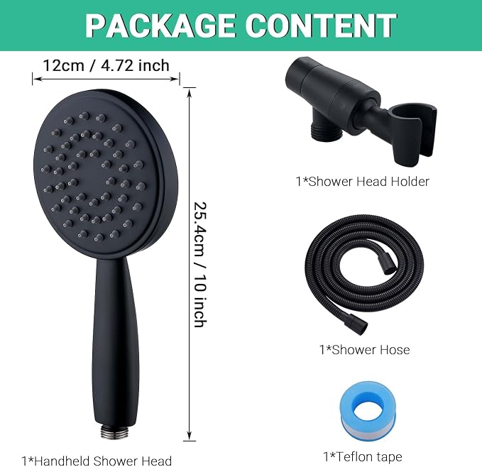 All Metal Hand Held Shower Head - Image 7