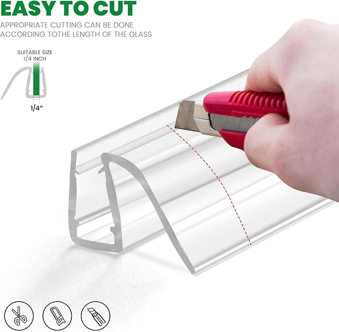 Bathroom Shower Glass Door Bottom Seal Strip - Image 4