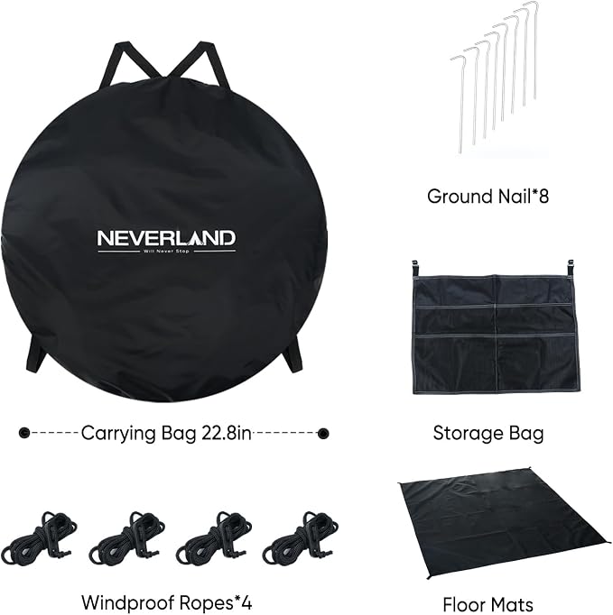 NEVERLAND Pop up Privacy Shower Tent - Image 4