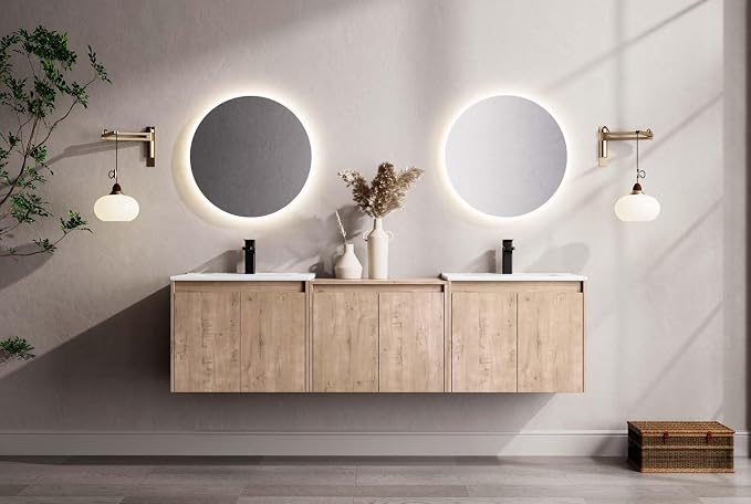 MORVANO 72" Bathroom Vanities Cabinet by MORVANO