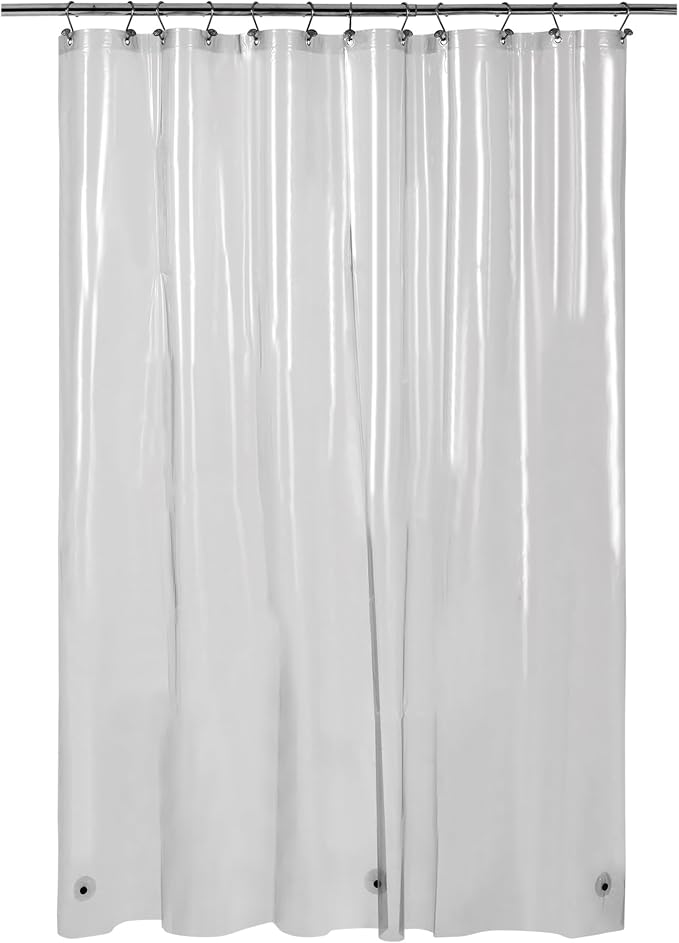 Barossa Design Extra Long Clear Black Shower Curtain Liner - Image 8