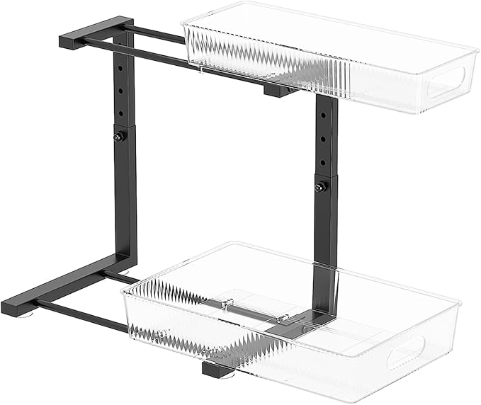 Under Sink Organizer, 2 Tier Pull Out Storage Organizer, Slide Out Storage Shelf - Image 2