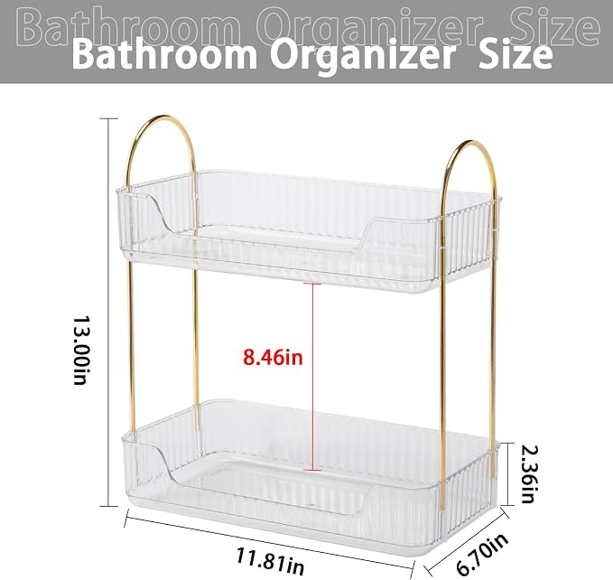 2 Tier Clear Countertop Storage - Image 3