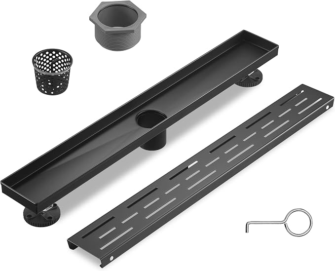 Sharp-tec Linear Shower Drain, 28 inch Shower Drain by Sharp-tec
