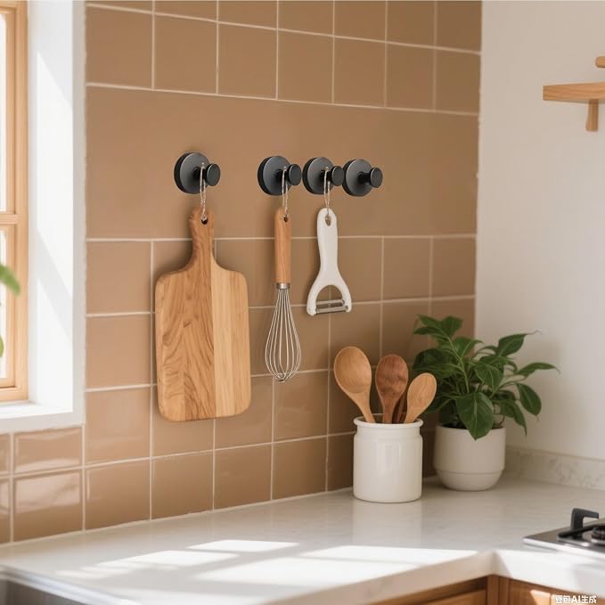 4Pcs New Model No-Drill Suction Cup Hooks - Image 2