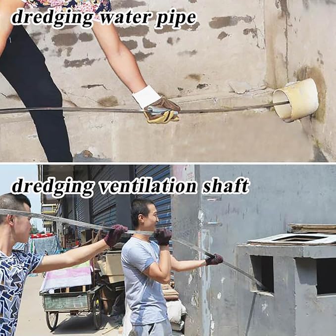 Heavy Duty Sewer Drain Snake for Outdoor, Length 30m/98.4ft, Width 2.5cm/1inch - Image 3