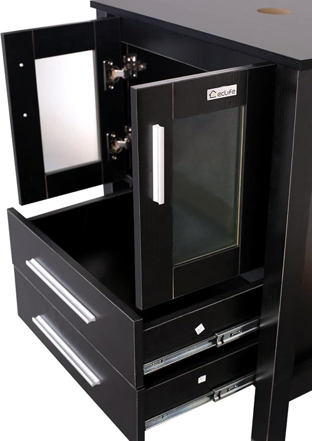 eclife 24" Modern Bathroom Vanity Sink Combo Freestanding Cabinet - Image 6