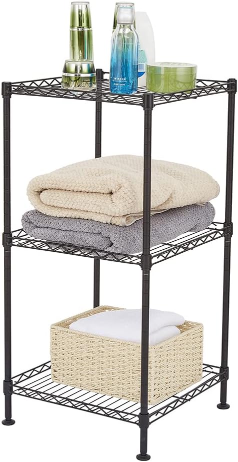 3 Tier Storage Racks Shelving, Heavy Steel Pantry Shelves, Adjustable Wire by Unknown