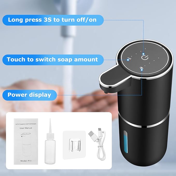 Automatic Soap Dispensers, 12.8oz/380ml USB Touchless Automatic Foaming Soap - Image 2