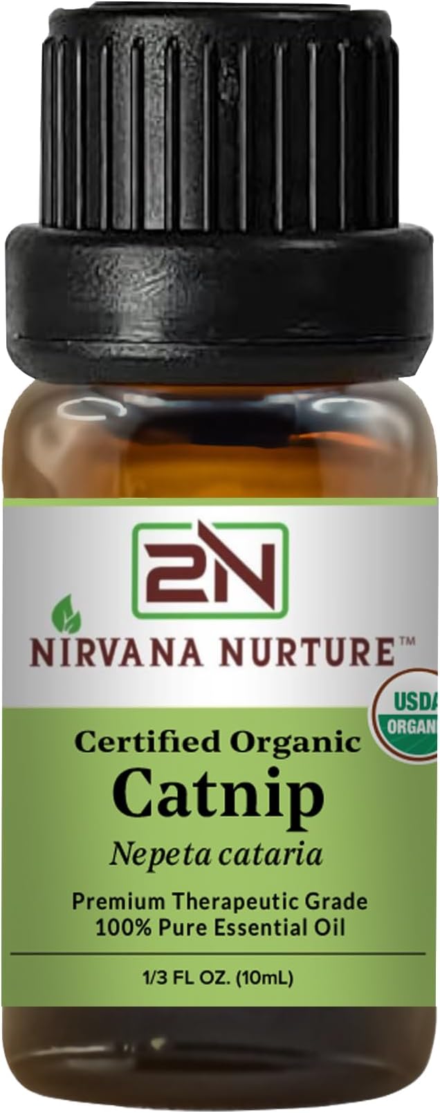 Catnip Essential Oil USDA Certified Organic, 100% Pure Natural Premium Grade by NirvanaNurture