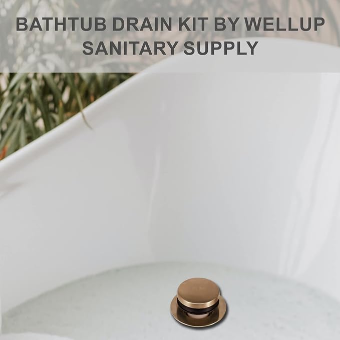Tip Toe Bathtub Tub Drain Conversion Kit Assembly, Wellup Tub Drains Trim Kit - Image 2