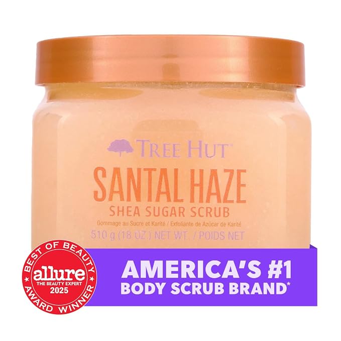 Tree Hut Santal Haze Shea Sugar Scrub, Exfoliating, Hydrating & Moisturizing - Image 3