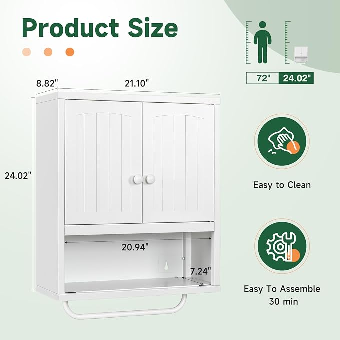 Letaya Metal Bathroom Wall Cabinet - Image 3