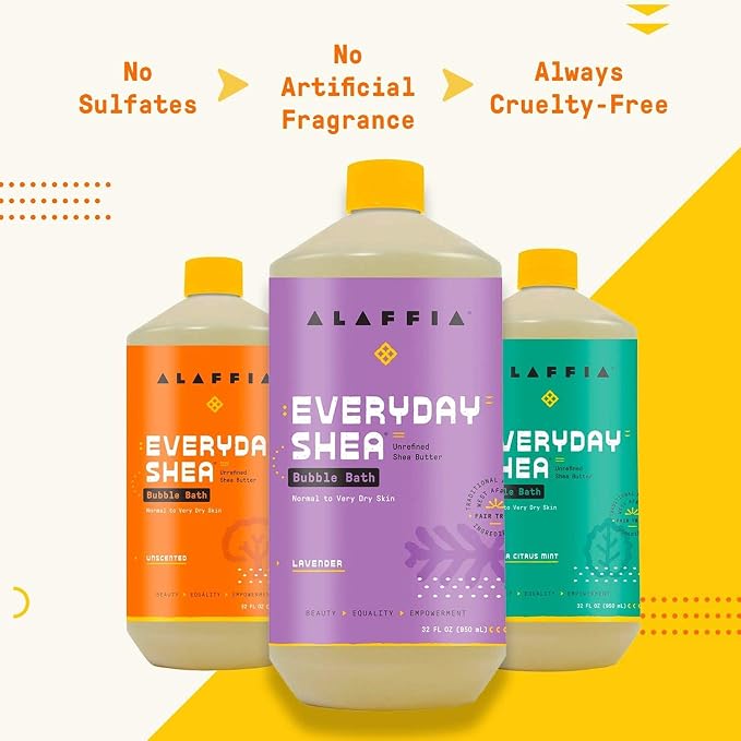 Alaffia Everyday Shea Bubble Bath, Soothe & Moisturize Skin, Made - Image 3