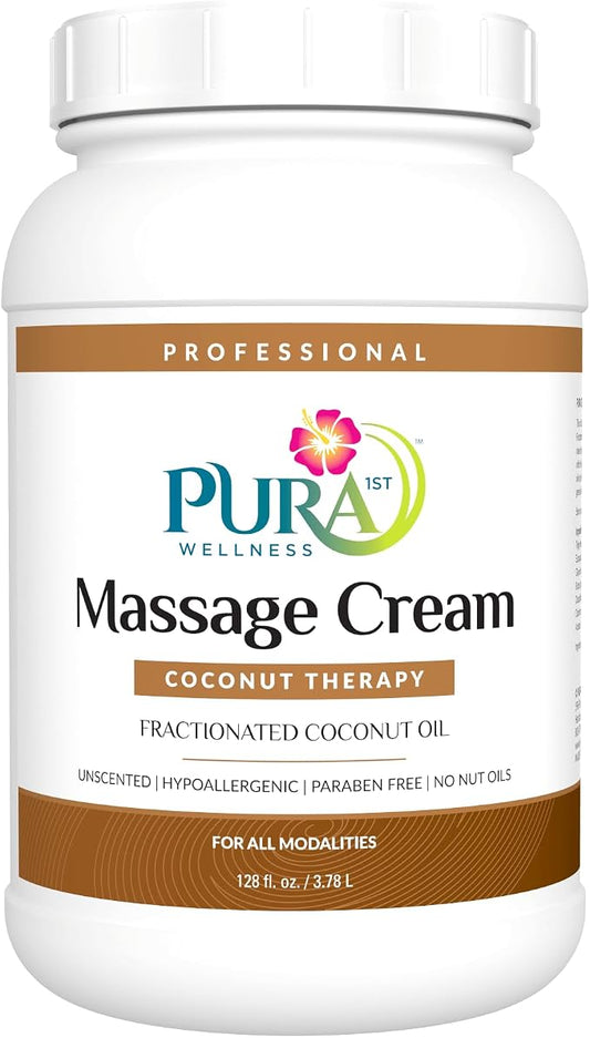 Coconut Therapy Massage Cream, Coconut Massage, Professional Deep Tissue Therapy by Pura1st